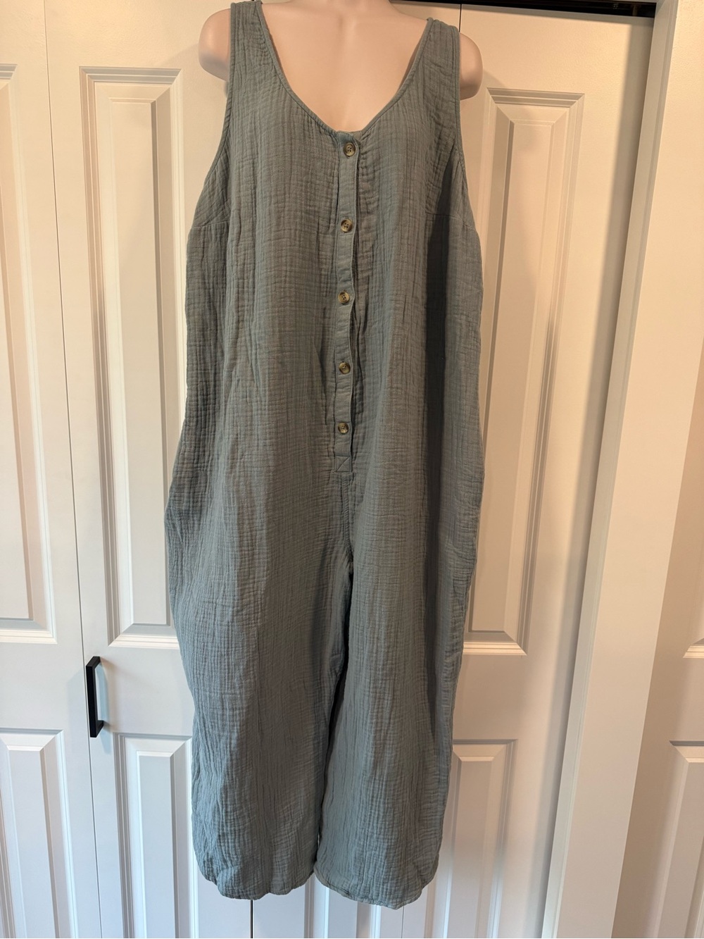 Isabel by Ingrid Isabel sage green gauze pant jumpsuit romper xxl